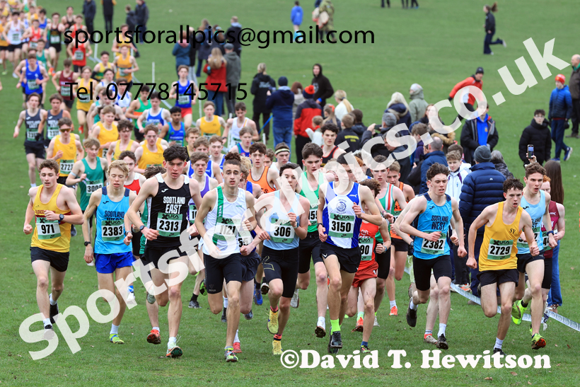 Mens Under-20s 2026 UK CAU Inter Counties Cross Country, Wollaton Park, Nottingham. Photo: David T. Hewitson/Sports for All Pics